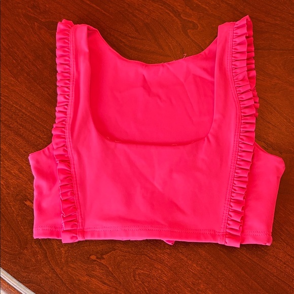 Pink Ruffled dance top - Picture 2 of 3